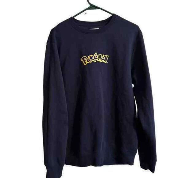 Old Navy Pokemon Fleece Crewneck Sweatshirt Starters Pikachu‎ size L - Picture 1 of 2